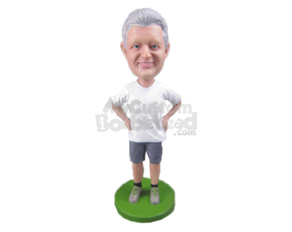Custom Bobblehead Good Looking Gentleman In Casual Sports Attire - Leisure & Casual Casual Males Personalized Bobblehead & Cake Topper Custom Bobblehead Good Looking Gentleman In Casual Sports Attire - Leisure & Casual Casual Males Personalized Bobblehead & Cake Topper